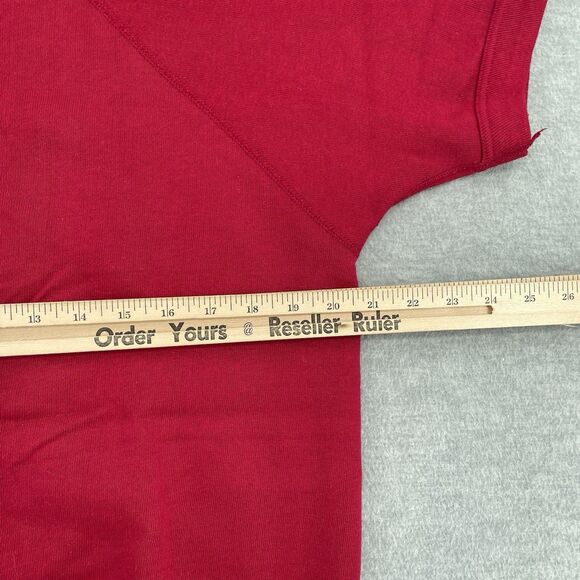 Vintage 60s Mayo Spruce Sweatshirt Adult Large (Med) Red Short Sleeve Crewneck - Picture 5 of 6